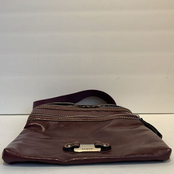 Franco‎ Sarto Maroon Faux Leather Crossbody Bag - Picture 13 of 13